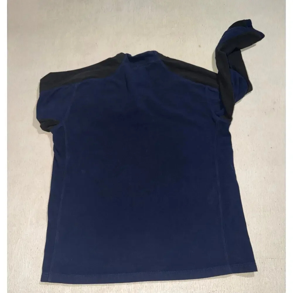 The north face men’s blue & black fleece pullover